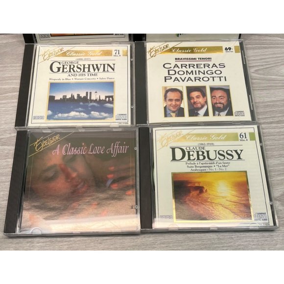 Exelsior Classical Music CD Lot of 6 Classic Gold Gershwin Debussy Pavarotti - Picture 2 of 7